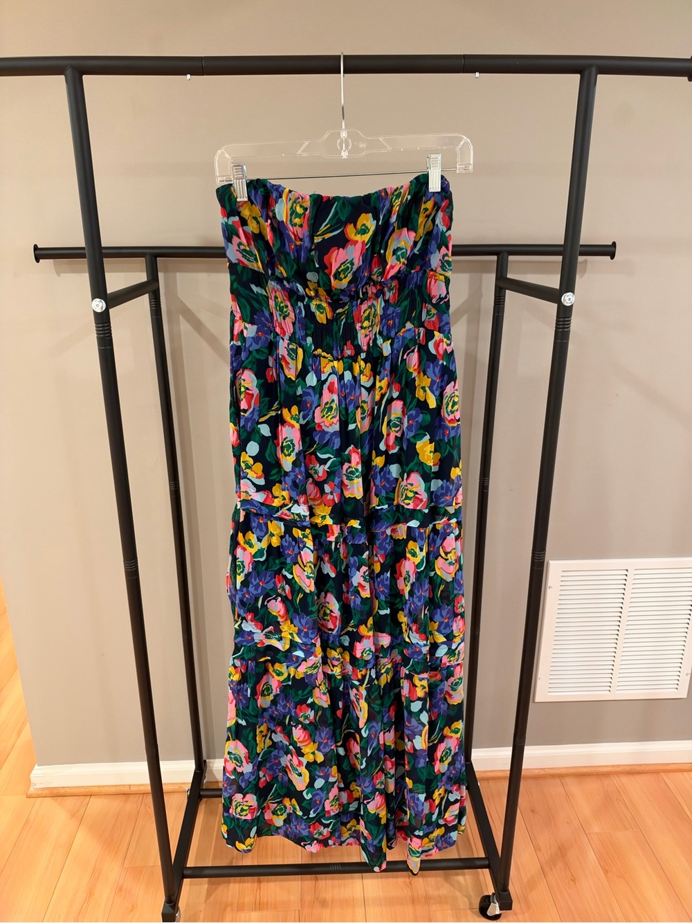 Anthropologie Strapless Floral Maxi Dress - somerset
